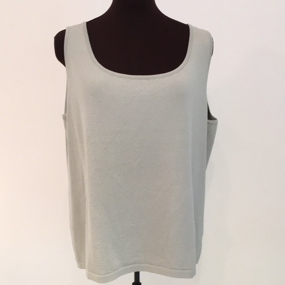 Linda Allard Ellen Tracy tank top size 3x celadon - Picture 5 of 11